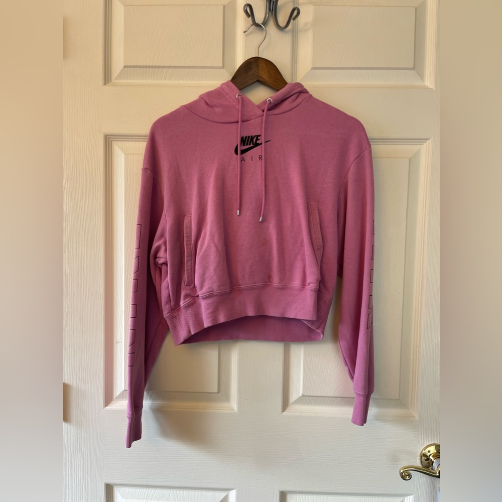 Nike air crop hoodie (pink)